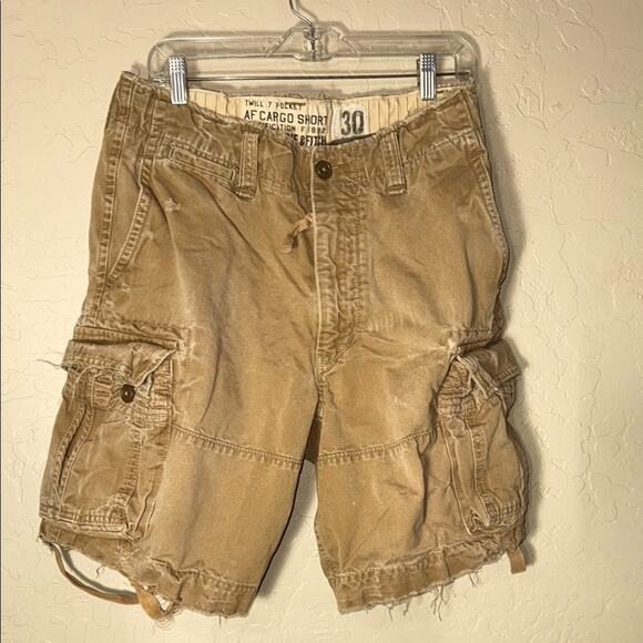 Abercrombie Y2K vintage af twill cargo pocket baggy shorts size 30 - Picture 1 of 8